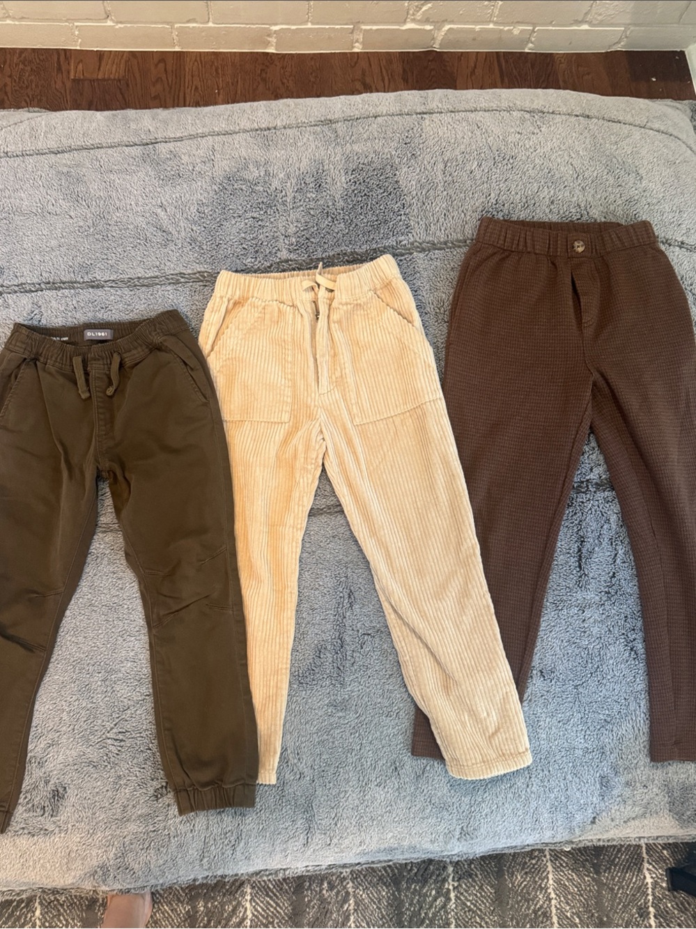 Boys Jogger Pants - Olive, Cream, Chocolate